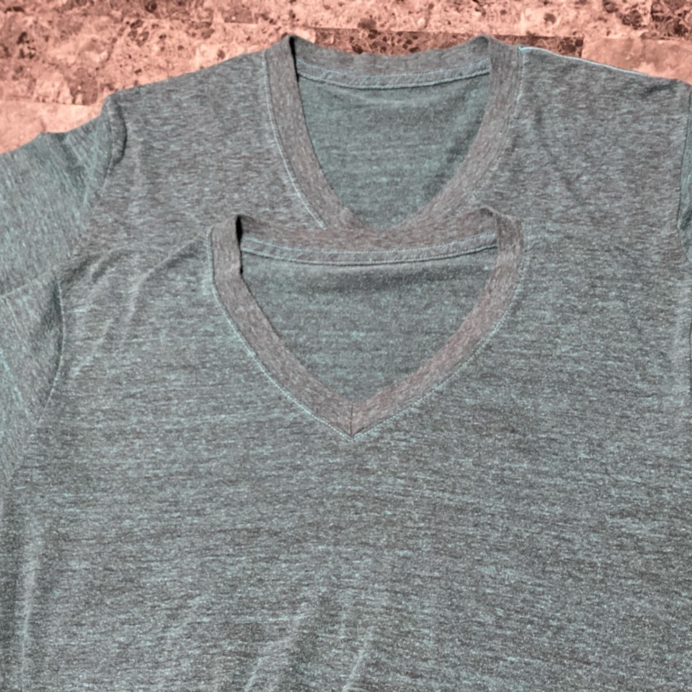 2 pack of Sea Blue Heather Gustin V-neck Tees